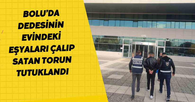 Bolu’da dedesinin evindeki eşyaları çalıp satan torun, tutuklandı