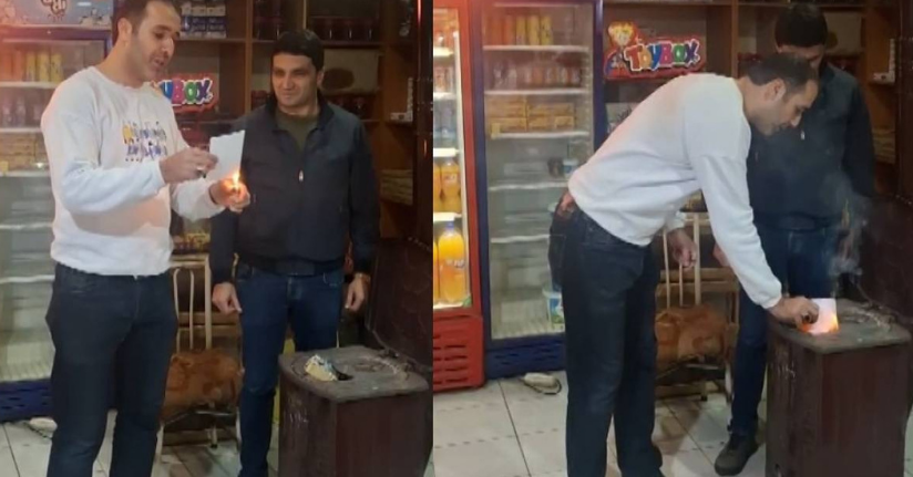 Mahallelinin borcunu kapattı, veresiye defterini yaktı