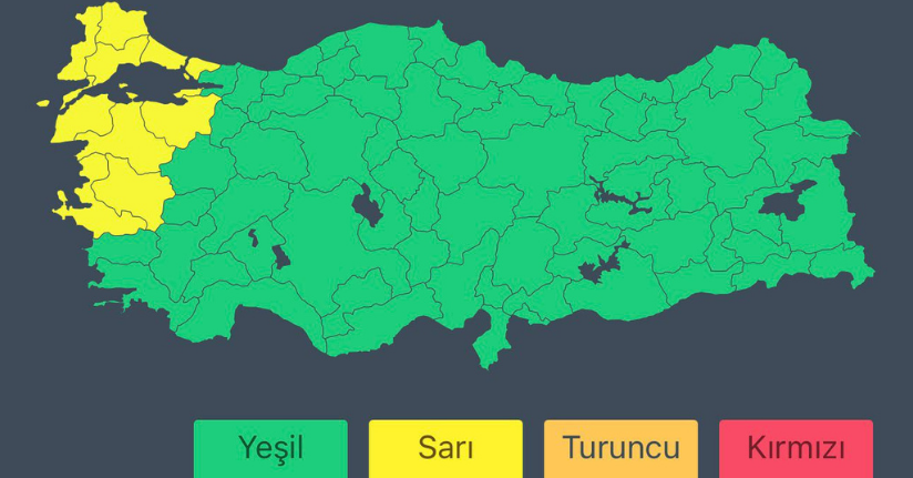 Bakanlıktan 9 il için 'gök gürültülü sağanak' uyarısı