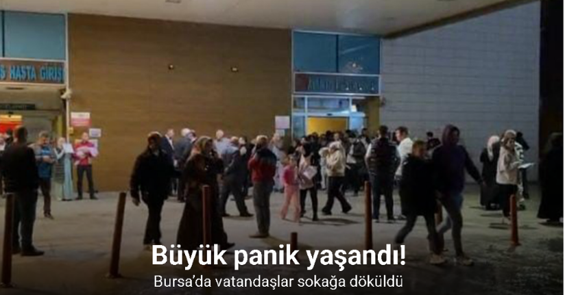 Bursa’da depremde panik anları kamerada
