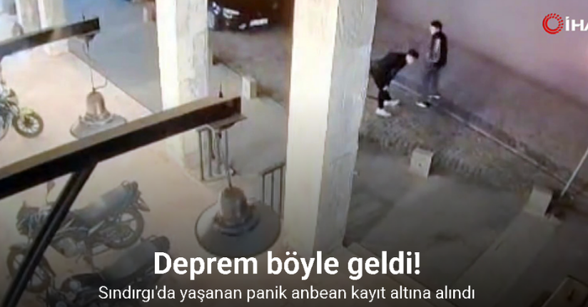 Balıkesir’de 6.1 büyüklüğündeki deprem güvenlik kamerasında