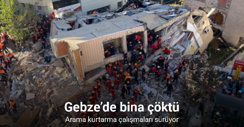 Gebze’de bina çöktü!