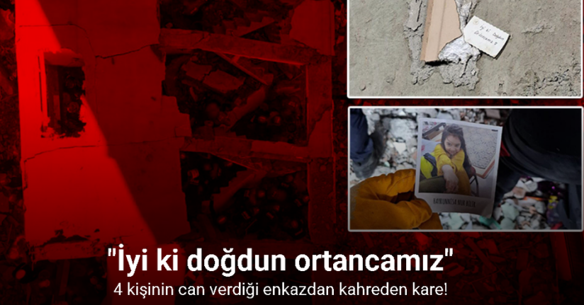 4 kişinin can verdiği enkazdan kahreden kare! 