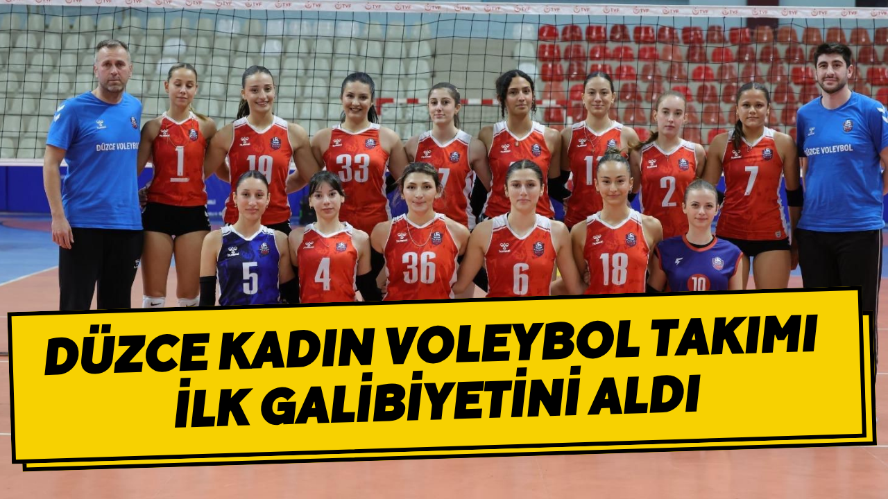 Düzce Kadın Voleybol Takımı İlk Galibiyetini Aldı