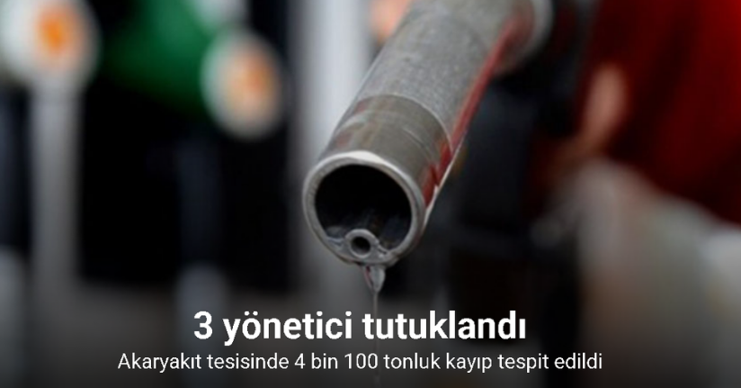4 bin 100 tonluk akaryakıt hırsızlığına 3 tutuklama