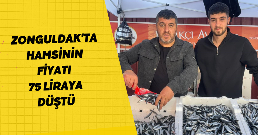 Zonguldak’ta hamsinin fiyatı 75 liraya düştü