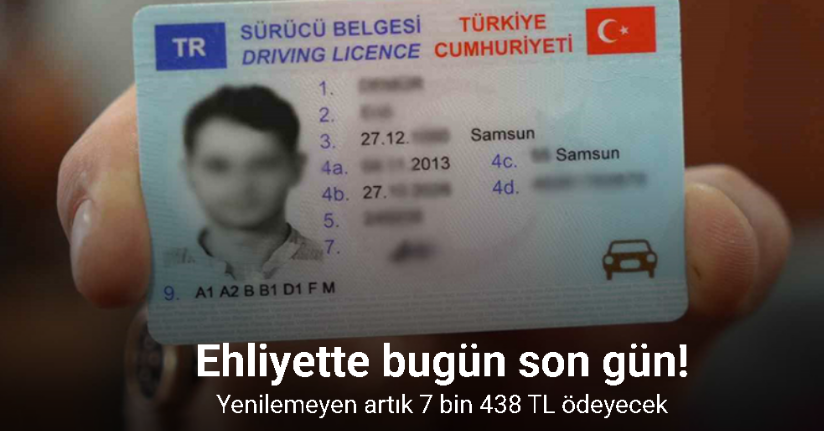 Eski tip ehliyetleri yenileme işlemi son gününde devam ediyor