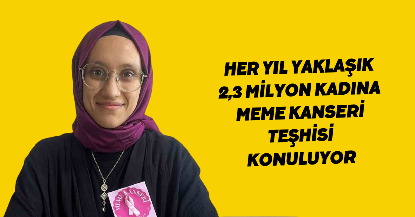 Her yıl yaklaşık 2,3 milyon kadına meme kanseri teşhisi konuluyor