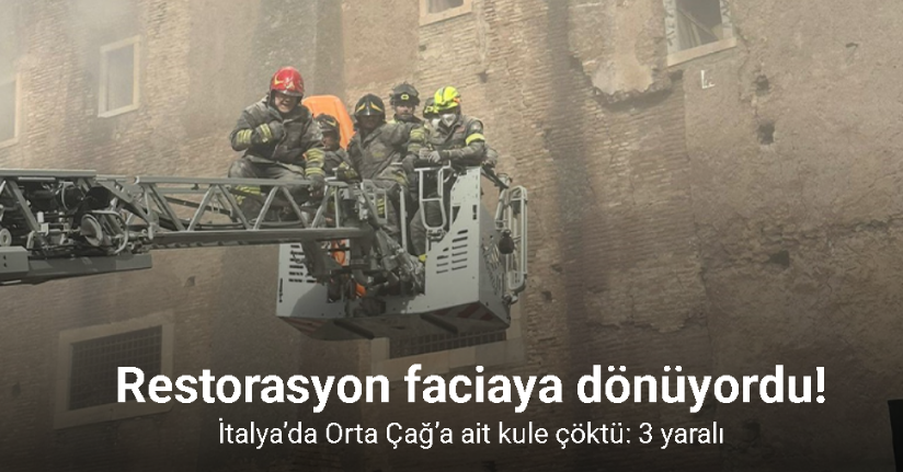 İtalya’da Orta Çağ’a ait kule çöktü: 3 yaralı