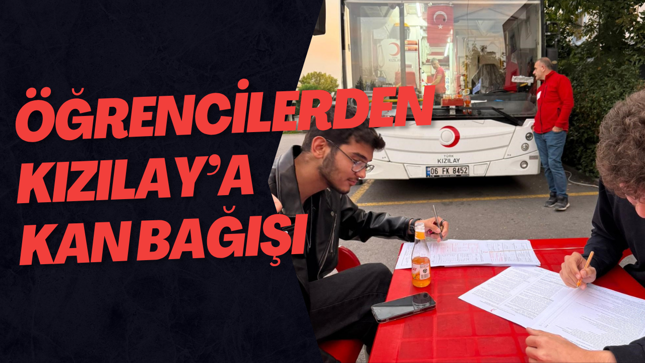 Öğrencilerden Kızılay’a Kan Bağışı