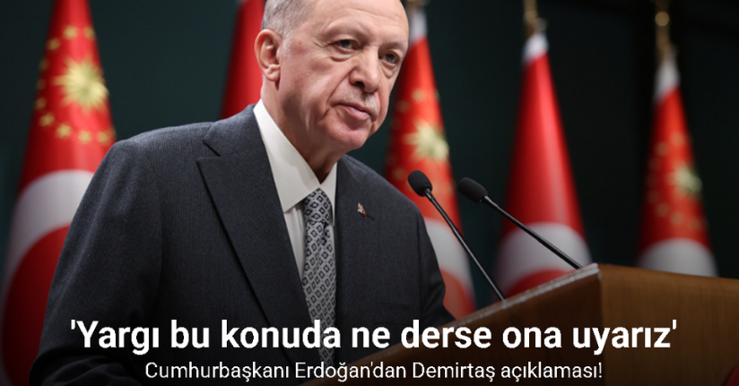 Cumhurbaşkanı Erdoğan'dan Demirtaş açıklaması!