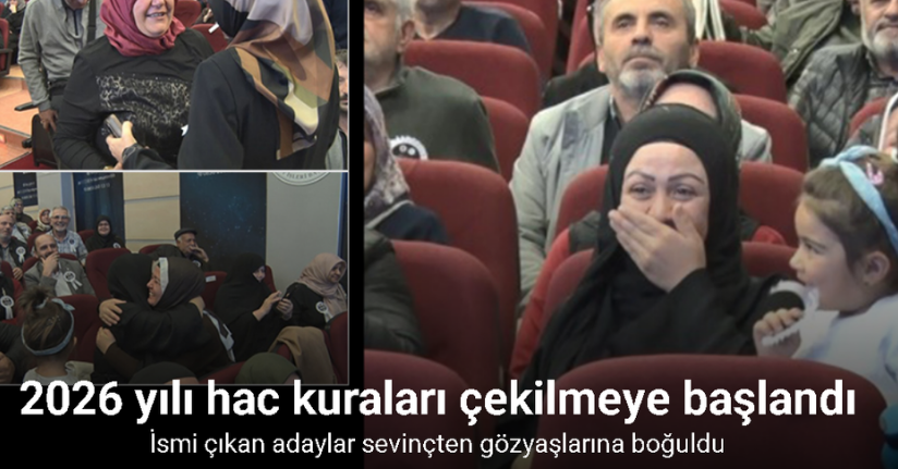 Hac kurasında ismi çıkan hacı adayları sevinçten gözyaşlarına boğuldu