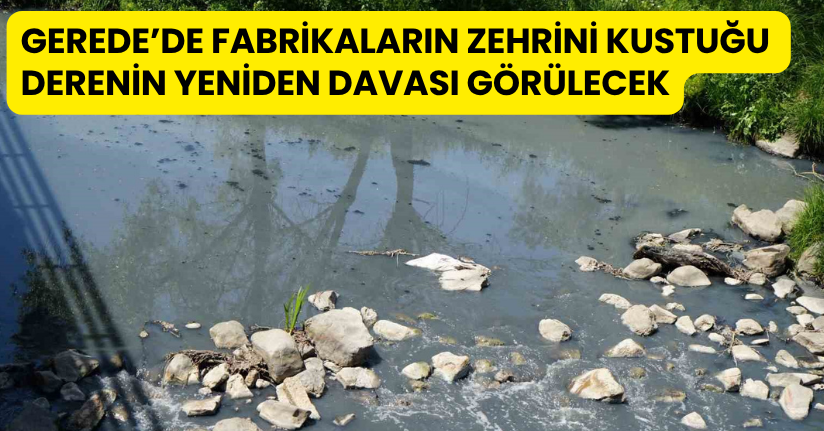 Gerede’de fabrikaların zehrini kustuğu derenin yeniden davası görülecek