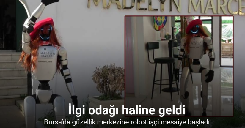 Bursa’da güzellik merkezine robot işçi mesaiye başladı