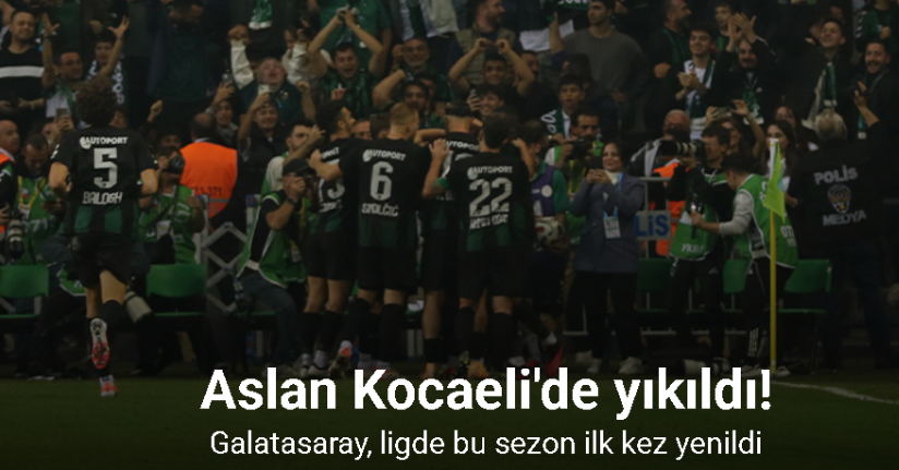 Aslan Kocaeli'de yıkıldı! Galatasaray, ligde bu sezon ilk kez yenildi