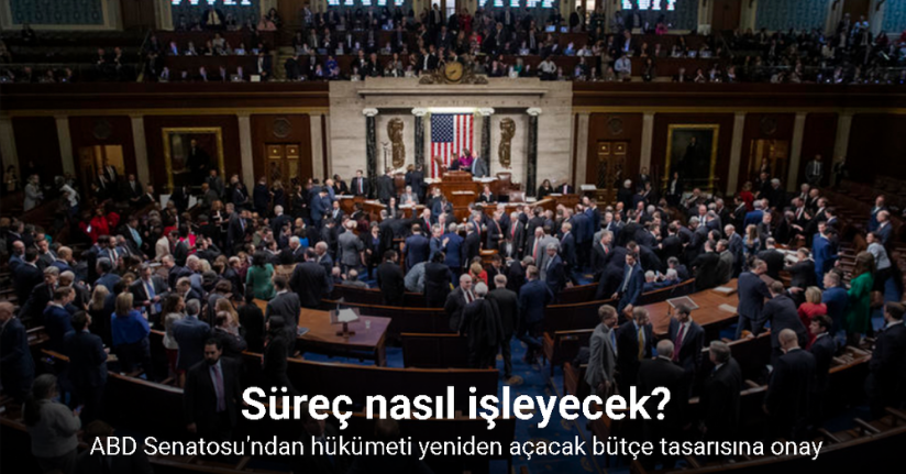 ABD Senatosu, hükümetin yeniden açılmasını öngören geçici bütçe tasarısını onayladı