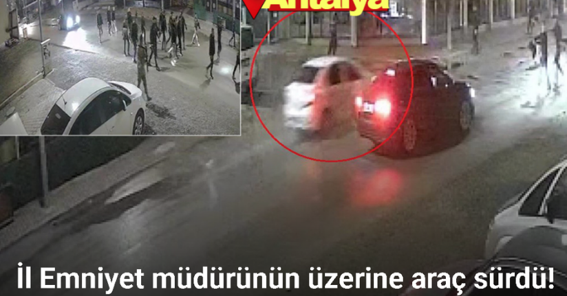 'Dur' ihtarına uymadı, otomobilini aralarında emniyet müdürünün de bulunduğu ekibin üzerine sürdü