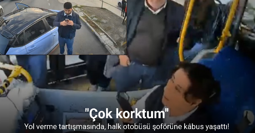 Isparta’da yol verme tartışmasında, halk otobüsü şoförüne kâbus yaşattı!