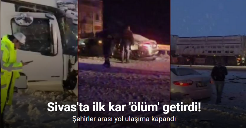 Yoğun kar yağışı kazaları beraberinde getirdi: 1 ölü, 5 yaralı