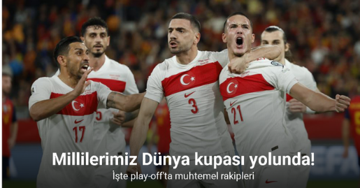 Milliler, Dünya Kupası için play-off'larda mücadele edecek