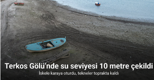 Terkos Gölü’nde su seviyesi 10 metre çekildi