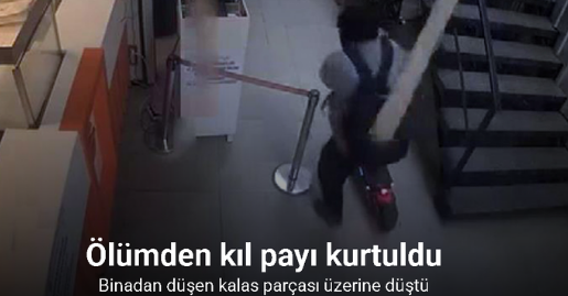 Ölümden kıl payı kurtuldu, o anlar kamerada