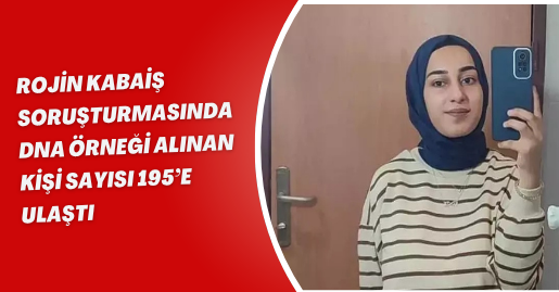 Rojin Kabaiş soruşturmasında DNA örneği alınan kişi sayısı 195’e ulaştı