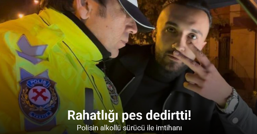 ‘Dur’ ihtarına uymayan alkollü sürücünün rahatlığı pes dedirtti
