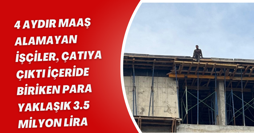 4 aydır maaş alamayan işçiler, çatıya çıktı: 