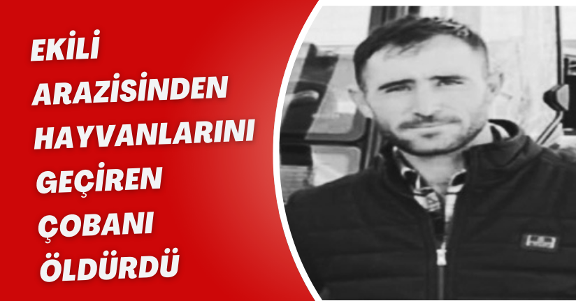 Ekili arazisinden hayvanlarını geçiren çobanı öldürdü