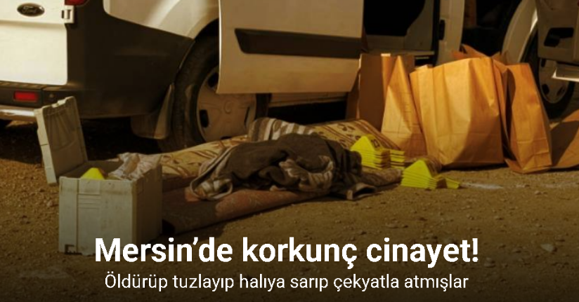 Mersin’de korkunç cinayet: Öldürüp tuzlayıp halıya sarıp çekyatla atmışlar