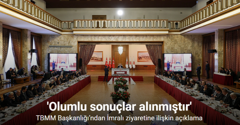 TBMM Başkanlığı’ndan İmralı ziyaretine ilişkin açıklama