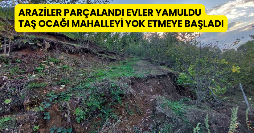 Araziler parçalandı, evler yamuldu: Taş ocağı mahalleyi yok etmeye başladı