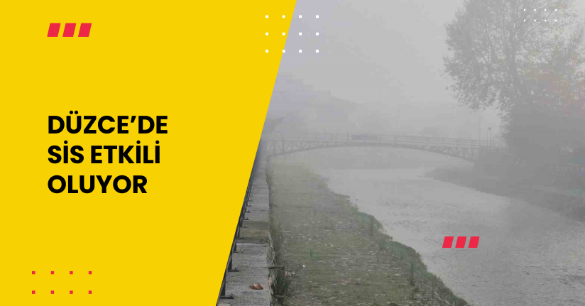 Düzce’de sis etkili oluyor