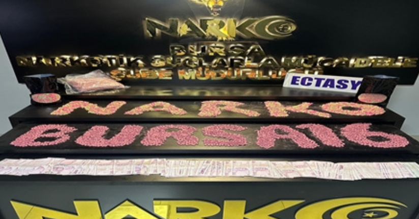 Bursa'da 20 bin adet ecstasy hap ele geçirildi; 1 gözaltı
