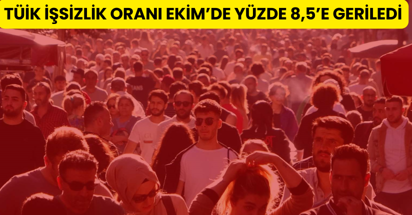 TÜİK: İşsizlik Oranı Ekim’de Yüzde 8,5’e Geriledi