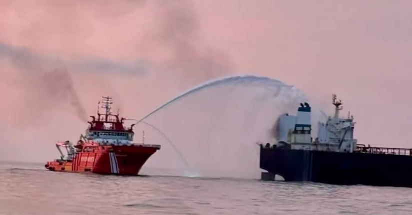 KAIROS gemisindeki yangına müdahale: 