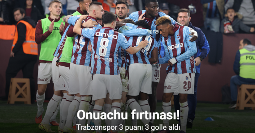 Trabzonspor 3 puanı 3 golle aldı