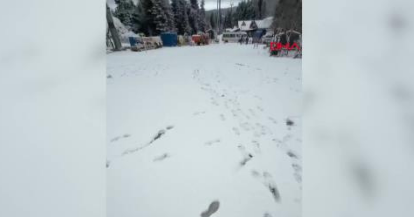 Uludağ’da kar kalınlığı 5 santimetreye ulaştı