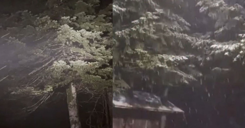 Kartepe’ye mevsimin ilk karı düştü