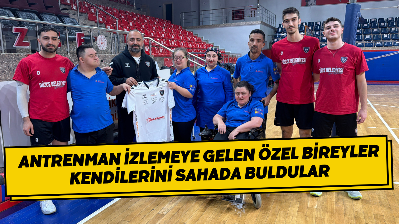 Antrenman İzlemeye Gelen Özel Bireyler Kendilerini Sahada Buldular