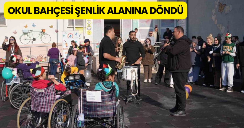 Okul bahçesi şenlik alanına döndü
