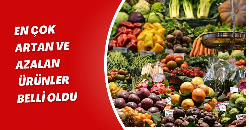 En Çok Artan ve Azalan Ürünler Belli Oldu