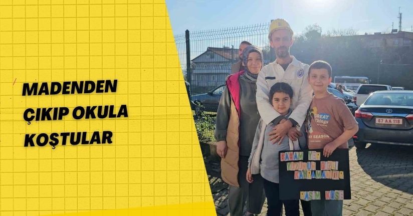 Madenden çıkıp okula koştular