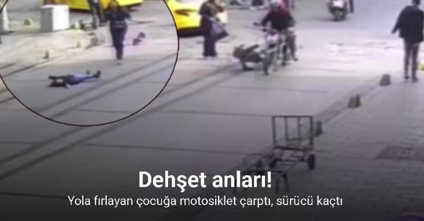 Fatih’te annesinin kolundan yola fırlayan çocuğa motosiklet çarptı, sürücü kaçtı