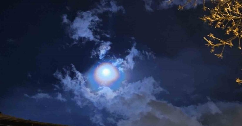Gökyüzünde görsel şölen: Lunar Corona görüntülendi