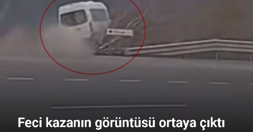 Tarım işçilerini taşıyan minibüsün şarampole uçtuğu kaza kamerada