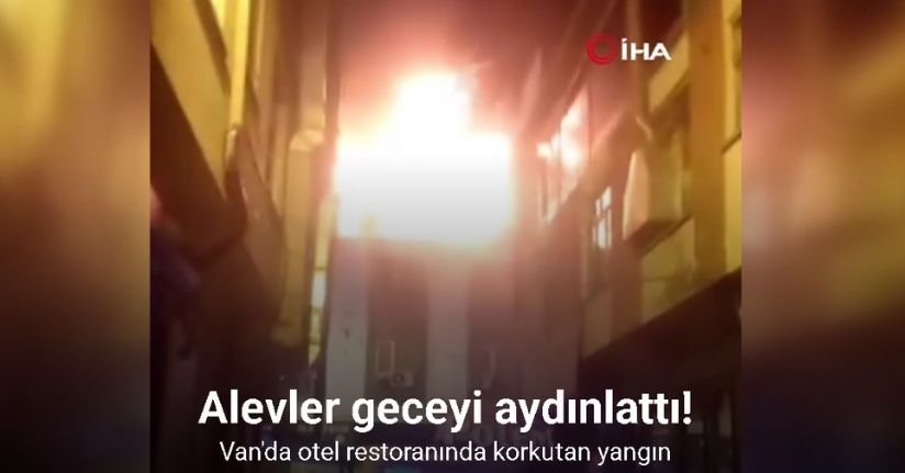 Otelin restoranında korkutan yangın