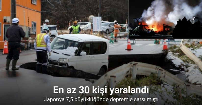 Japonya'yı vuran 7,5 büyüklüğündeki depremde en az 30 kişi yaralandı