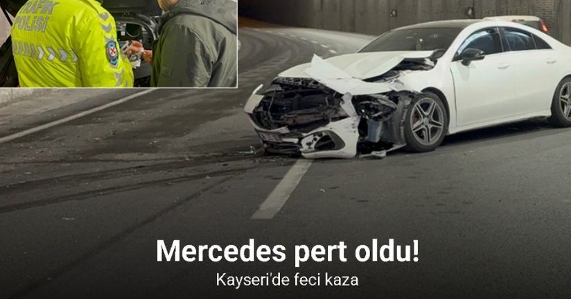 Alkollü sürücünün karıştığı kazada lüks otomobil pert oldu